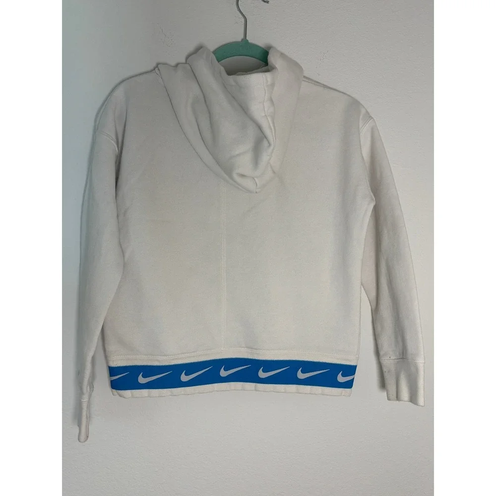 Nike Sportswear‎ Split Logo Hoodie White Blue Orange Swoosh Pullover Girls XL